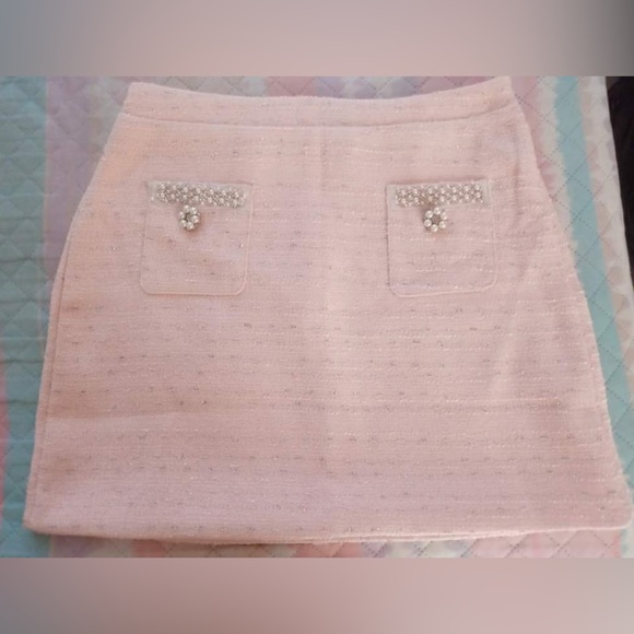 Elegant High-Waist Pink Mini Set-Missing Label - Picture 2 of 3